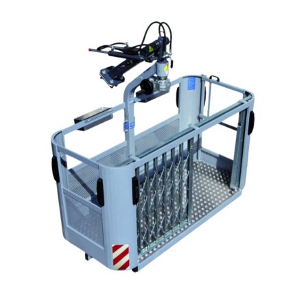 Cesta giratoria de hierro con puerta deslizante CPGPD-4H-F